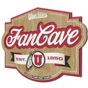 YouTheFan Utah Utes Fan Cave Wall Sign 17” x 12.5” 3D Multi-Layered NCAA